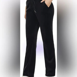 UB Black Velour lounge wear pants with pockets Sz XL